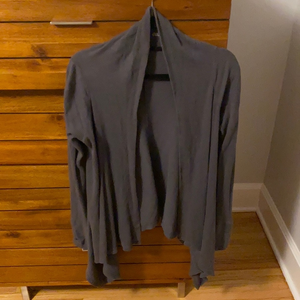 Grey waffle knit cardigan good condition size small